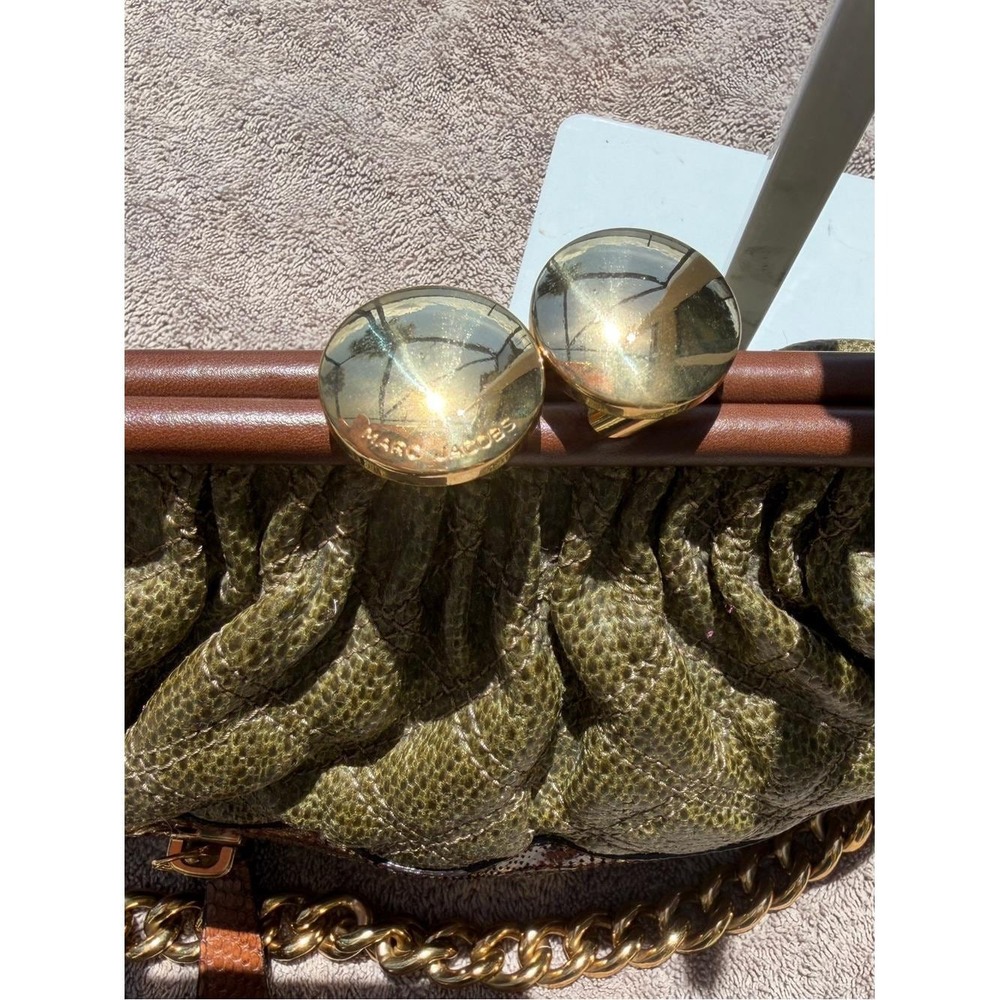 Marc Jacobs Vintage Moss Green Quilted Leather Python Little Stam Bag - Picture 11 of 17